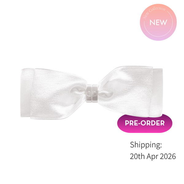 THE CHUNKY BOW - Pearl White