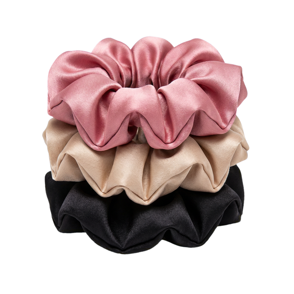 3 pcs Scrunchies (100% Pure Mulberry Silk)